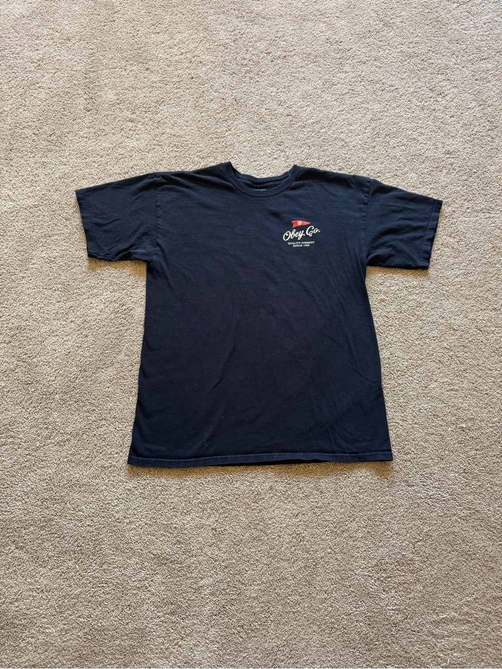 Men’s Large Black & Red Obey Shirt